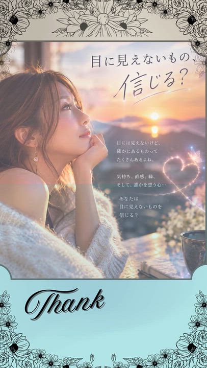 目に見えないもの信じる❓